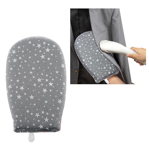 Andibro Garment Steamer Bügelhandschuhe, Dampf Handschuh mit Fingerschlaufe Wasserdichter Anti Dampfhandschuh Hitzebeständige Handheld Garment Steamer Zubehör für Kleidung Hemden Bügeln(Sterngrau) von Andibro