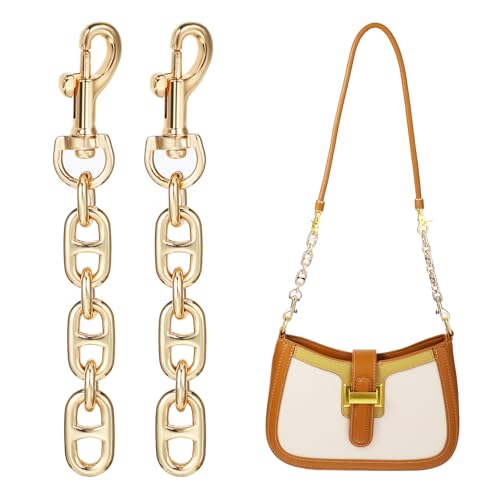 Andibro Geldbörsen Verlängerungskette 2 Stück Legierung Taschen Verlängerungskette 12 cm Goldene Umhängetaschen Riemen Verlängerungsketten für Taschenriemen Handtaschen Ersatzzubehör Andibro Geldbörsen Verlängerungskette 2 Stück Legierung Taschen Verlängerungskette 12 cm Goldene Umhängetaschen Riemen Verlängerungsketten für Taschenriemen Handtaschen Ersatzzubehör von Andibro