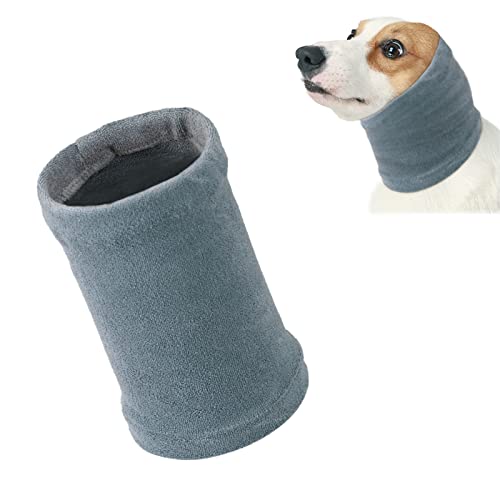 Andiker Hund Snood Haustier Ohrenschützer, Ohrenwärmer für Winter Hunde (M, Grau) von Andiker