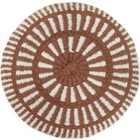 40 cm Rundes Kissen - Brown & Natural von AndinaDecor