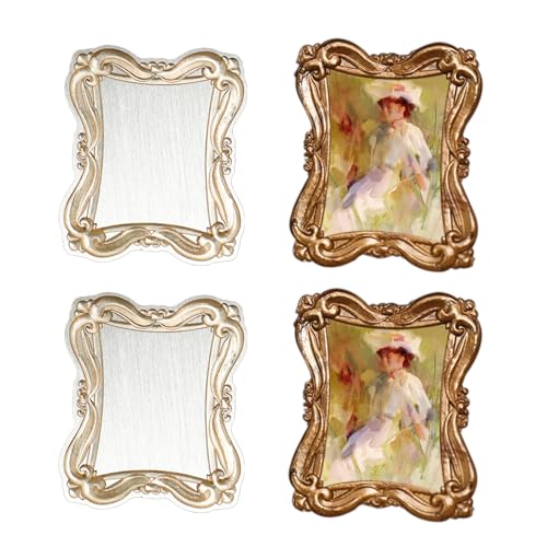Andotopee Vintage geprägter Rahmen Wachssiegelstempel - 3D-Relief-Fotorahmen-Siegelstempel mit Holzgriff, Retro-Siegelwachsstempel für Hochzeitseinladungen, Scrapbooking, Briefe (Rechteckig #4) von Andotopee