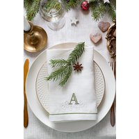 Personalisierte Leinen Weihnachtsservietten von AndraOtoTextiles