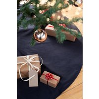 Schwarzer Samtbaumrock, Tannenbaumrock, Monochromer Baumrock, Samtbaumrock von AndraOtoTextiles