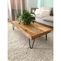 Couchtisch Altholz 25 cm Hoch | Wohnzimmertisch Aus Gerüstbohlen Massivholz Coffeetable Holz von AndreKarger