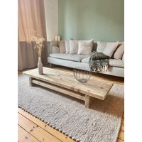 Couchtisch Aus Altholz | Coffeetable Gerüstbohlen Meditationsbank Massivholz Wohnzimmertisch Bauholz von AndreKarger