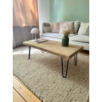 Couchtisch Ungeölt Aus Gerüstbohlen | Wohnzimmertisch Massivholz Altholz Coffeetable Holz von AndreKarger