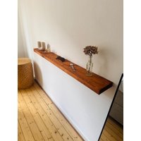 Schwebendes Regal Rotbraun Wandkonsole Wandregal Schwebend Massivholz | Echtholz Holz Aus Nachhaltiger Forstwirtschaft von AndreKarger