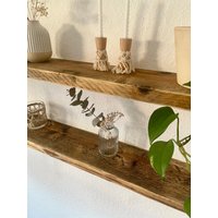 Schwebendes Wandregal Aus Altholz Mit Leinöl Behandelt | Schwebendes Regal Holz von AndreKarger