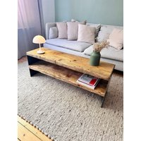 Sitzbank | Couchtisch Mit Ablage Aus Altholz Schuhbank Lowboard Sideboard Tv Board Gerüstbohlen Industrie Design Vollholz von AndreKarger