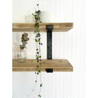Wandregal Set Altholz & Metall | Industrial Regal Holz Handarbeit Regalhalter Rustikal Rohstahl Recyclingholz Halterung von AndreKarger