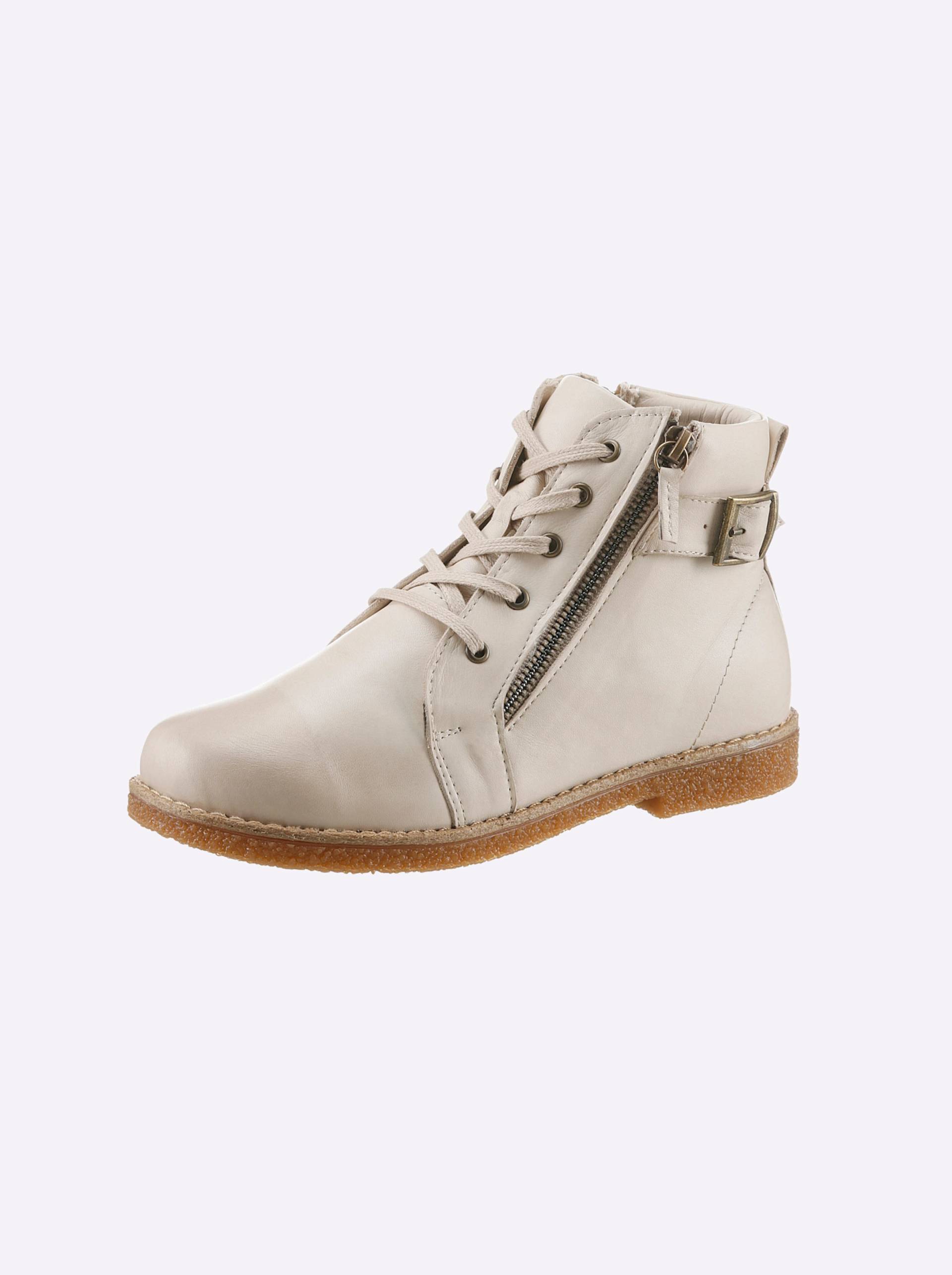 Schnürstiefelette in creme von Andrea Conti von Andrea Conti