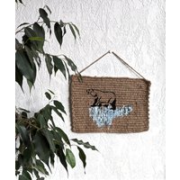 Wandbild | Eisbär Druck Handarbeit Gewebt von AndreaKroppDesign
