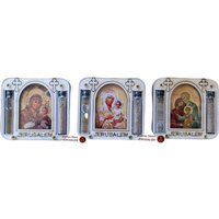 Handgemachte Magnete Aus Dem Heiligen Land Jerusalem Geschenk Mit Ikone Und Heiligem Wasser Jorden Boden Größe Je 8 cm von AndreaStoreJerusalem