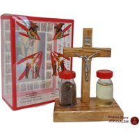 Heiliges Land Geschenk Olivenholzkreuz Mit Heiliger Erde Und Heiligem Öl in Schöner Schachtelgröße 12cm Handgemacht Im Heiligen Jerusalem von AndreaStoreJerusalem