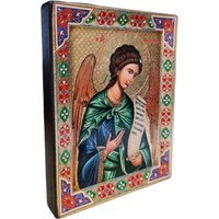 st. Michael Ikone Aus Dem Heiligen Land Jerusalem Größe 1310 cm Mit Blattgold von AndreaStoreJerusalem