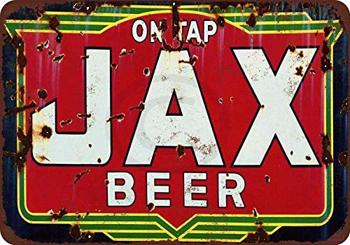 Andreaoy Metall-Blechschild mit Aufschrift "Jax Beer On Tap", dekoratives Metall-Blechschild, 20,3 x 30,5 cm von Andreaoy