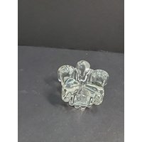 Blumenförmiger Kerzenhalter Aus Glas von AndreasAntiquesFinds