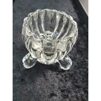 Drei Beinige Glas Kerzenhalter von AndreasAntiquesFinds