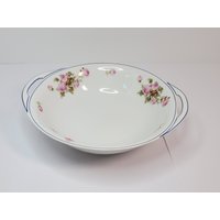 K & A Pink Rose Behandelt Gemüseschale, Selb Bavaria von AndreasAntiquesFinds