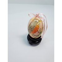 Osterpapier Bezogenes Ornament in Eiform, 5 cm Groß, China Ohne Ständer von AndreasAntiquesFinds