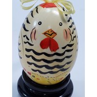 Osterpapier Bezogenes Ornament in Eiform, 5 cm Groß, China Ohne Ständer von AndreasAntiquesFinds