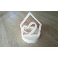 Teelichthalter Mit Herz Als Schieber Handgemacht Aus Raysin von AndresManufaktur