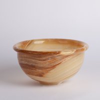 20 cm Gelbe Alabaster Schale/Handgeschnitzte Onyx Dekoration Natürliche Hausdekoration Naturstein von AndresStoneDesign