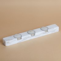 30 cm Großer Marmor Kerzenständer/Teelichthalter Aus Kerzenhalter von AndresStoneDesign