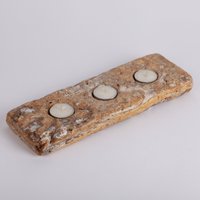 30 cm Scabas Travertin Kerzenständer/Marmor Kerzenhalter von AndresStoneDesign
