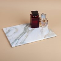 Tablett Aus Naturmarmor Sushi-Platte, Schneidebrett Stein | 30 X 20 cm von AndresStoneDesign