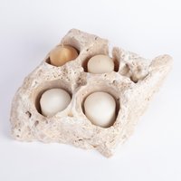 Natürlicher Beige Travertin Kerzenhalter Natürlicher Beige Travertin Kerzenhalter von AndresStoneDesign