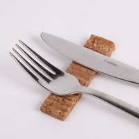 Braune Travertin Besteck Ablage Set 6Tlg/ Marmor / von AndresStoneDesign