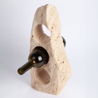 Einzigartige Travertin Weinflasche/stein Weinhalter Marmor Weinregal von AndresStoneDesign
