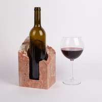 Einzigartige Travertin Weinflasche/stein Weinhalter Marmor Weinregal von AndresStoneDesign