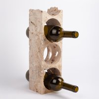 Einzigartige Travertin Weinflasche/stein Weinhalter Marmor Weinregal von AndresStoneDesign