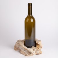Einzigartige Travertin Weinflasche/stein Weinhalter Marmor Weinregal von AndresStoneDesign