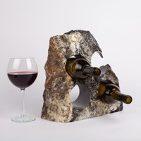 Einzigartiger Marmor Weinflaschenhalter/stein Weinhalter Weinregal von AndresStoneDesign
