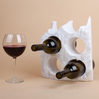 Einzigartiger Marmor Weinflaschenhalter/stein Weinhalter Weinregal von AndresStoneDesign