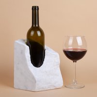 Einzigartiger Marmor Weinflaschenhalter/stein Weinhalter Weinregal von AndresStoneDesign