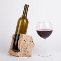 Einzigartige Travertin Weinflasche/stein Weinhalter Marmor Weinregal von AndresStoneDesign