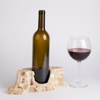 Einzigartiger Weinflaschenhalter Aus Travertin/stein Marmor Weinhalter Weinregal von AndresStoneDesign