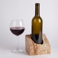 Einzigartige Travertin Weinflasche/stein Weinhalter Marmor Weinregal von AndresStoneDesign