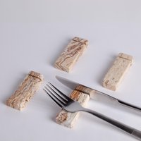 Leonardo Besteckauflage/Aus Rotem Travertin Marmor von AndresStoneDesign
