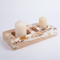 Natürliche Travertin Kerzenhalter Stein Schmuck Display Riser von AndresStoneDesign