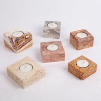 Natürlicher Kerzenhalter, Travertin Marmor Süße Kerze, Haus Geschenk, Stein Teelichthalter Natürlicher Kerzenhalter, Travertin Marmor Süße Kerze, Haus Geschenk, Stein Teelichthalter von AndresStoneDesign