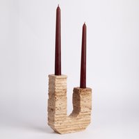 Roman Style Travertin Kerzenhalter Monte von AndresStoneDesign