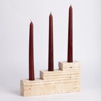 Roman Style Travertin Kerzenhalter Scala von AndresStoneDesign