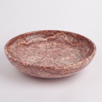 Rosa/Alabaster Schale Hand Geschnitzte Onyx Dekoration Natürliche Hausdekoration von AndresStoneDesign