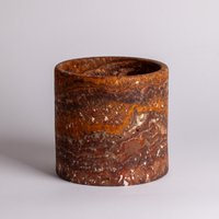 Terme Travertin Zylinder Vase/Dekoration Haus Zubehör Dekorativer Stein Geschenk Für Sie Hand-Gefertigter von AndresStoneDesign