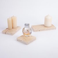 Travertin Rechteck Basis, Stein Display, Basis Marmor Schmuck Foto Prop, Display Stück von AndresStoneDesign